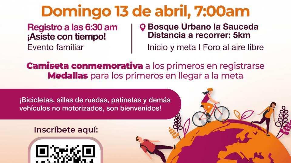Invita Gobierno de Sonora a participar en la primera carrera “Camina, Rueda, Celebra”